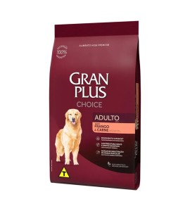 Ração GranPlus Choice Cães Adultos Frango e Carne